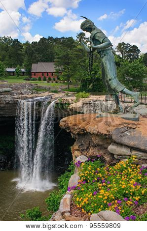Beautiful Waterfall In The Summertime