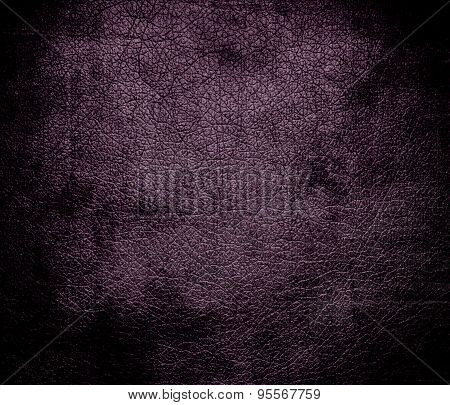 Grunge background of dark byzantium leather texture