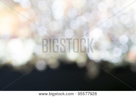 Bright Golden Lights. Vintage Magic Background With Color