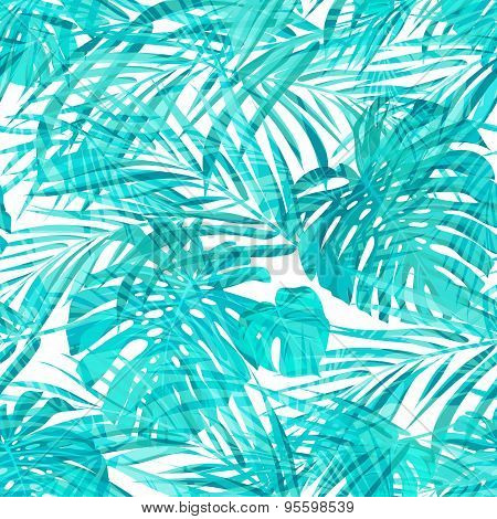 Seamless neo camouflage tropical summer pattern