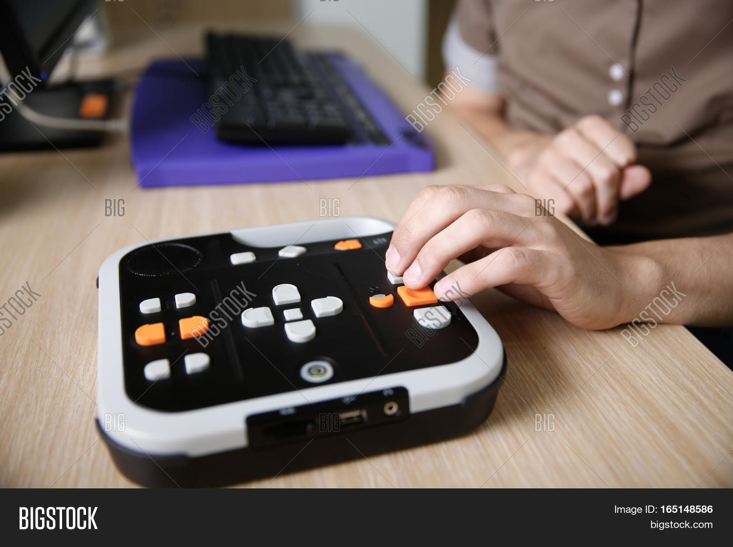 Blind Person Using Image Photo Free Trial Bigstock