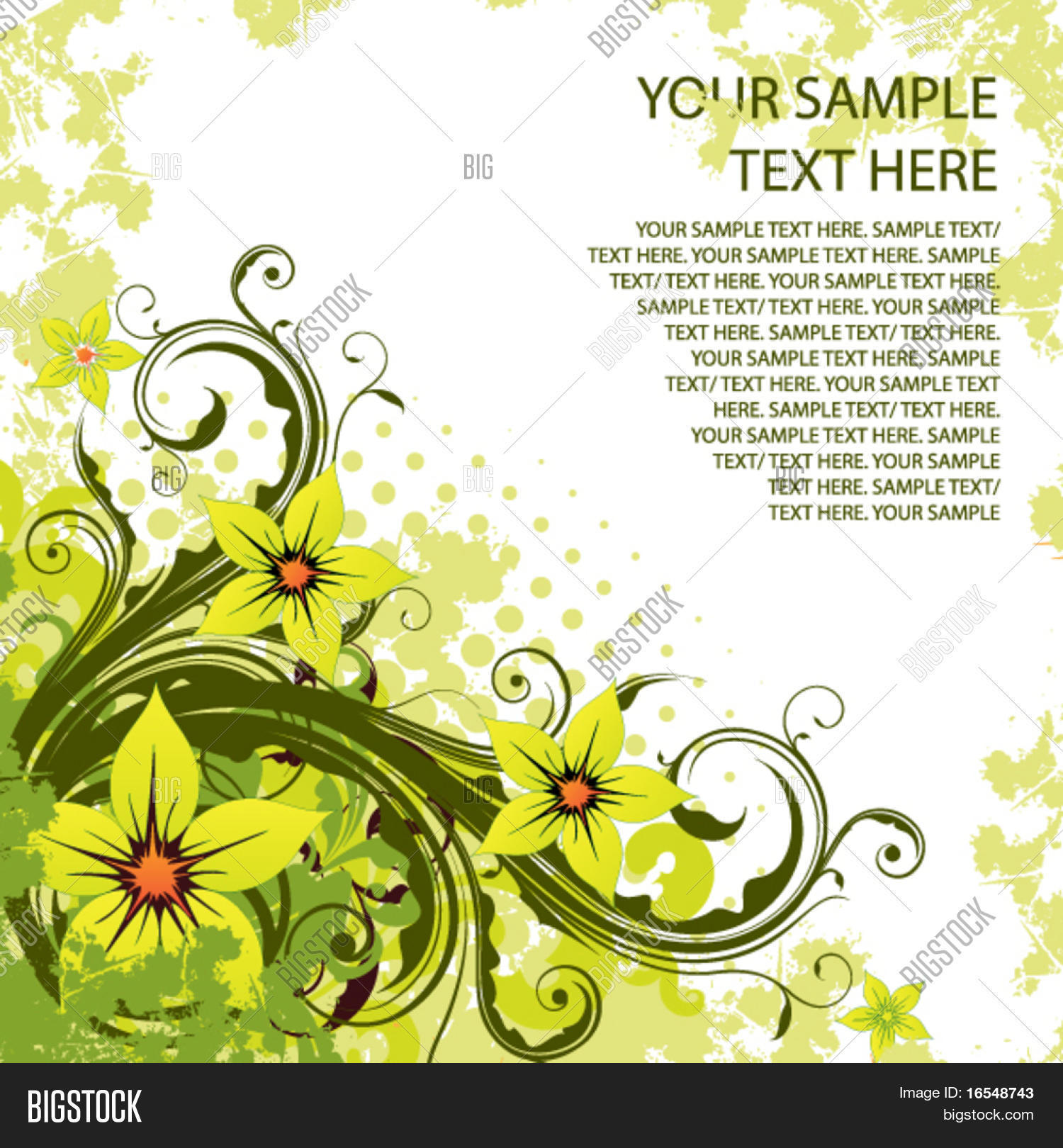 Floral Card Vector & Photo (Free Trial) | Bigstock