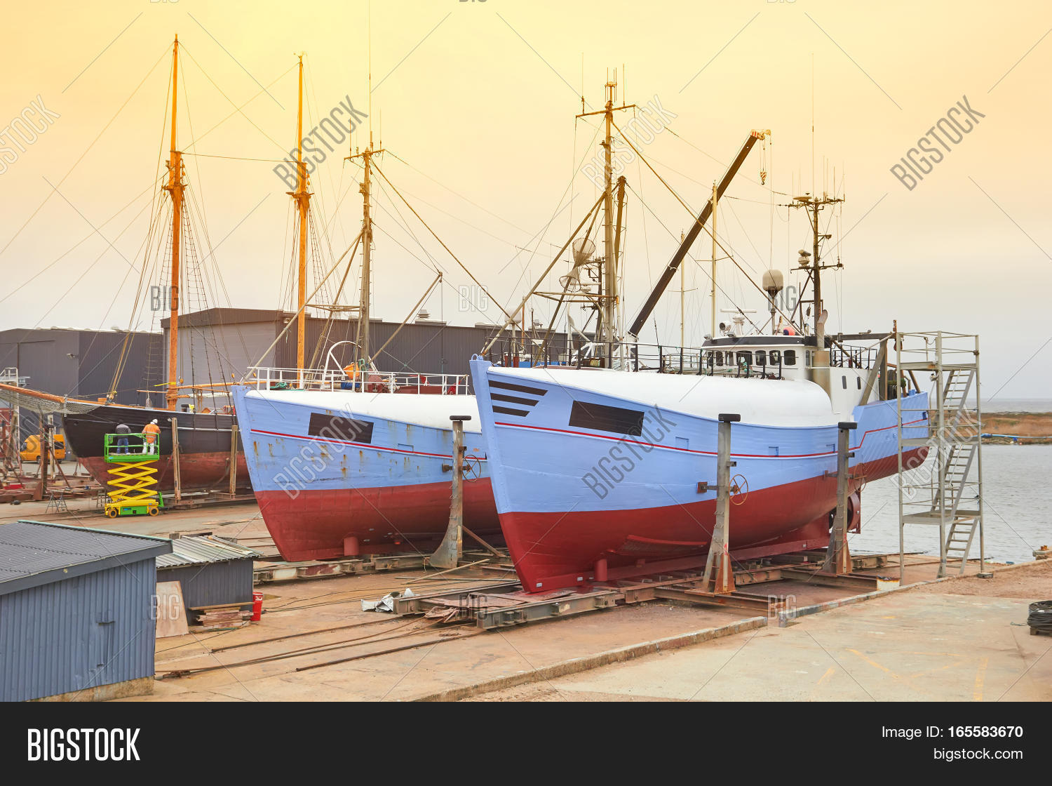 Sail Boat Workers Image & Photo (Free Trial) Bigstock