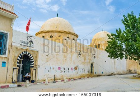 EL KEF TUNISIA - SEPTEMBER 5 2015: The Ethnographical Museum located in the large mosque in the old town on September 5 in El Kef.