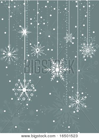 Fundo de flocos de neve de vector