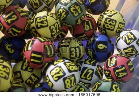 Lottery Balls During Extraction
