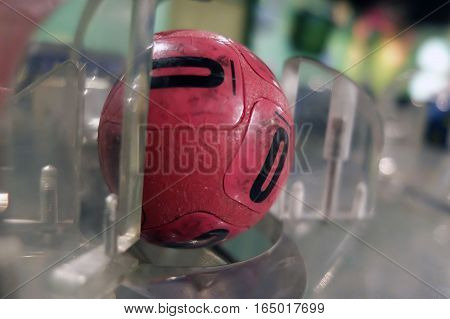 Lottery Balls During Extraction