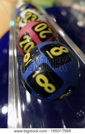 Lottery Balls During Extraction