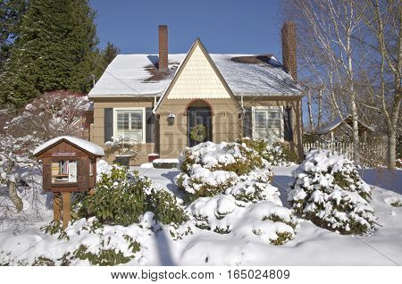 Winter scene of home sweet home in Gresham Oregon.