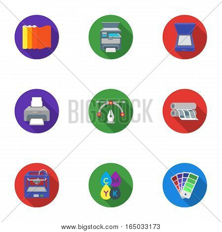 Typography set icons in flat style. Big collection of typography vector symbol stock
