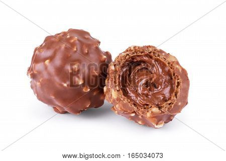 candy with chocolate cream Desserts, Bonbon, Praline, Blanco, Trufas