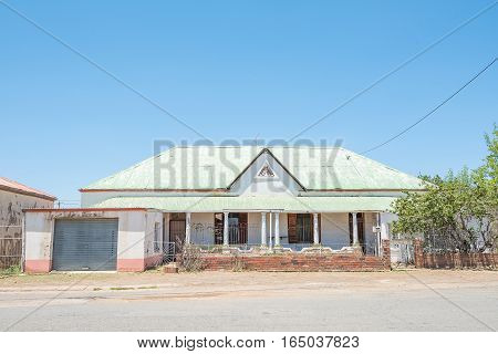 FAURESMITH SOUTH AFRICA - DECEMBER 31 2016: A typical old house in Fauresmith a small town in the Free State Province