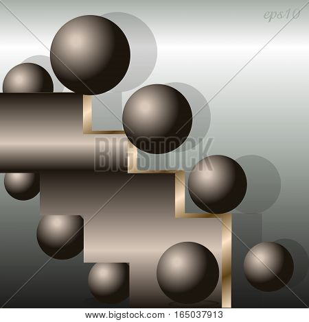 Abstract ball on a staircase
Picture author design for decoration rectangle shadow sphere geometry flare motion illusion eps10 illustration stock vector