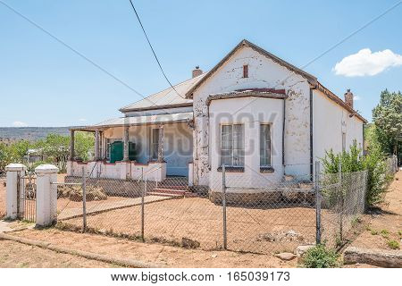 FAURESMITH SOUTH AFRICA - DECEMBER 31 2016: A typical old house in Fauresmith a small town in the Free State Province