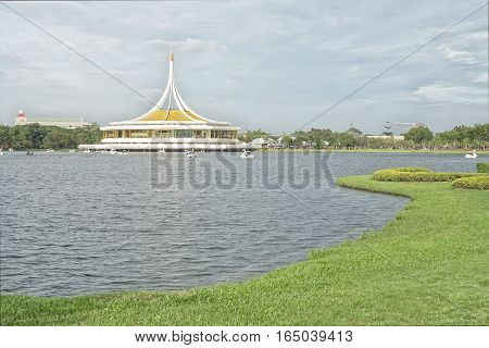 Ratchamongkol hall in Suanluang RAMA IX public park BangkokThailand