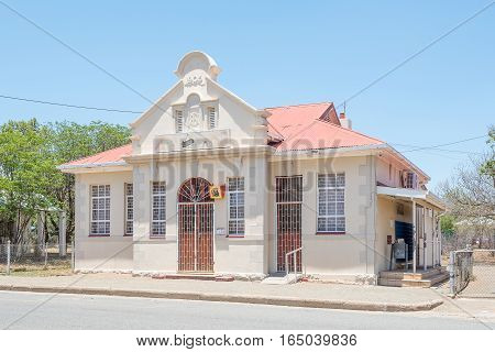FAURESMITH SOUTH AFRICA - DECEMBER 31 2016: The historic Post Office in Fauresmith built in 1905