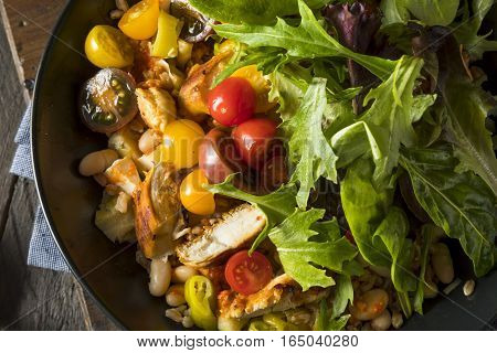 Healthy Organic Mediterranean Buddha Farro Grain Bowl