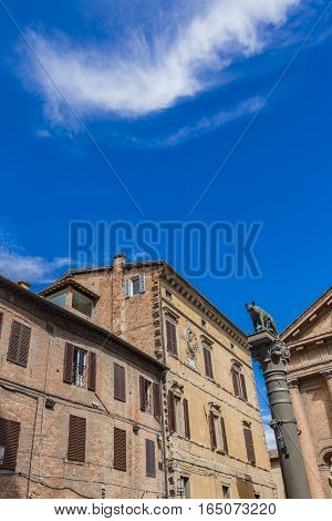 Piazza Tolomei In Siena, Italy