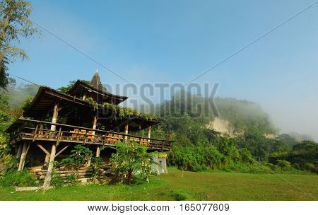 Traditional Building at Ngarai Sianok from West Sumatera Indonesia