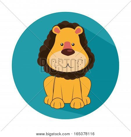 funny lion circus icon vector illustration design