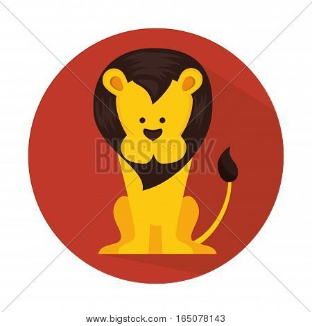 funny lion circus icon vector illustration design