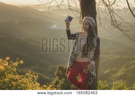 Woman And Foggy