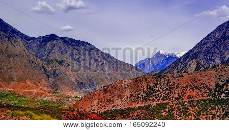 view to karakoram highway and valley, Karakoram, Pakistan