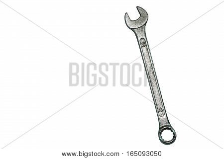 Close up Isolated wrench on white background