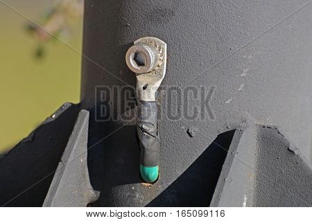 Electrical wires with grounding. electrical ground connections
