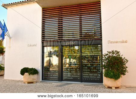 La Couarde sur Mer France - september 26 2016 : the city hall