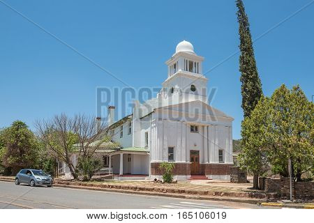 FAURESMITH SOUTH AFRICA - DECEMBER 31 2016: The historic town hall in Fauresmith was completed in June 1930