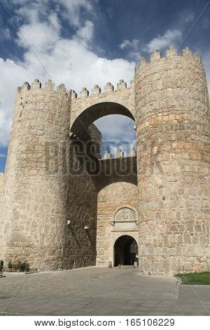 Avila (Castilla y Leon Spain): the famous medieval walls surrounding the city