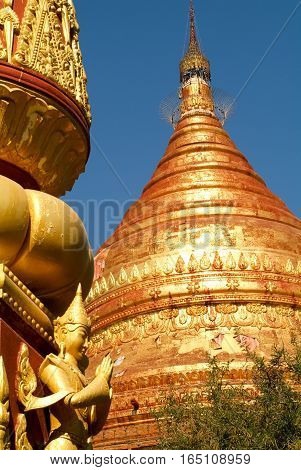 Dhammayazika temple at the archaeological site of Bagan on Myanmar