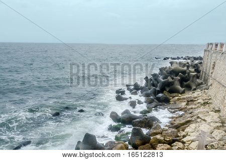 The Black Sea Shore, Blue Sky And Water, Stabilopods