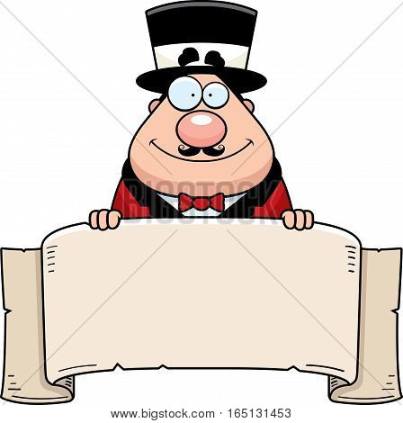 Cartoon Circus Ringmaster Banner