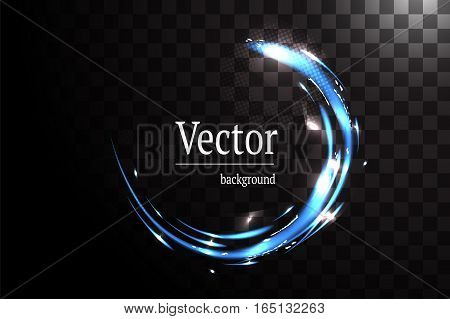 Neon Banner Circle Isolated