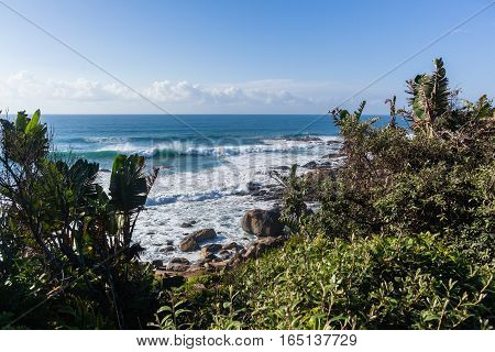 Oceanwaves Rocky  Coastline