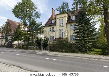 ZAKOPANE POLAND - SEPTEMBER 23 2016: Opolanka this is the name of a brick building that houses the museum to the writer of fairy tales Kornel Makuszynski