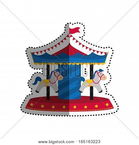 circus carrousel festival icon vector illustration graphic design