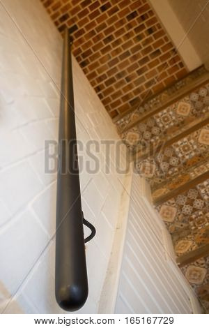 Vintage retro interior stair step stock photo