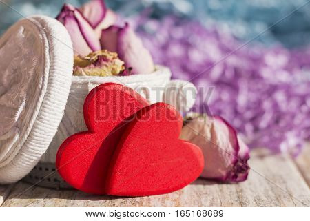 Background or greeting card for the Valentine's Day. Bright colors.