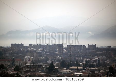 View of Kutaisi the second largest city and the legislative capital of Georgia.
