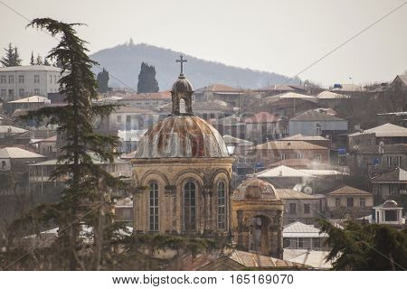 View of Kutaisi the second largest city and the legislative capital of Georgia.