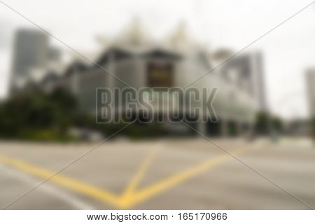 abstract junction and buildind and street on blur background - can use to display or montage on product
