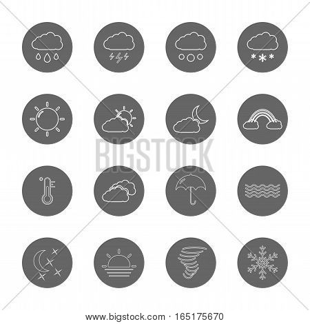 weather thin line icons set,vector Illustration EPS10