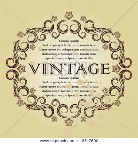 Vector - Vintage frame.