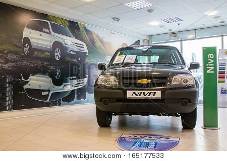 Showroom Of Dealership Chevrolet And Car In It In Kirov City In 2016