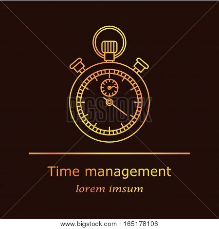 Watch thin line icon. Single high quality outline symbol of fitness for web design or mobile app. Thin line signs of stopwatch for design logo, visit card, etc. Outline pictogram of stopwatch