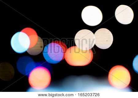 Abstract background bokeh blurred of lighting colorful.