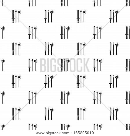 Medieval weapons pattern. Simple illustration of medieval weapons vector pattern for web